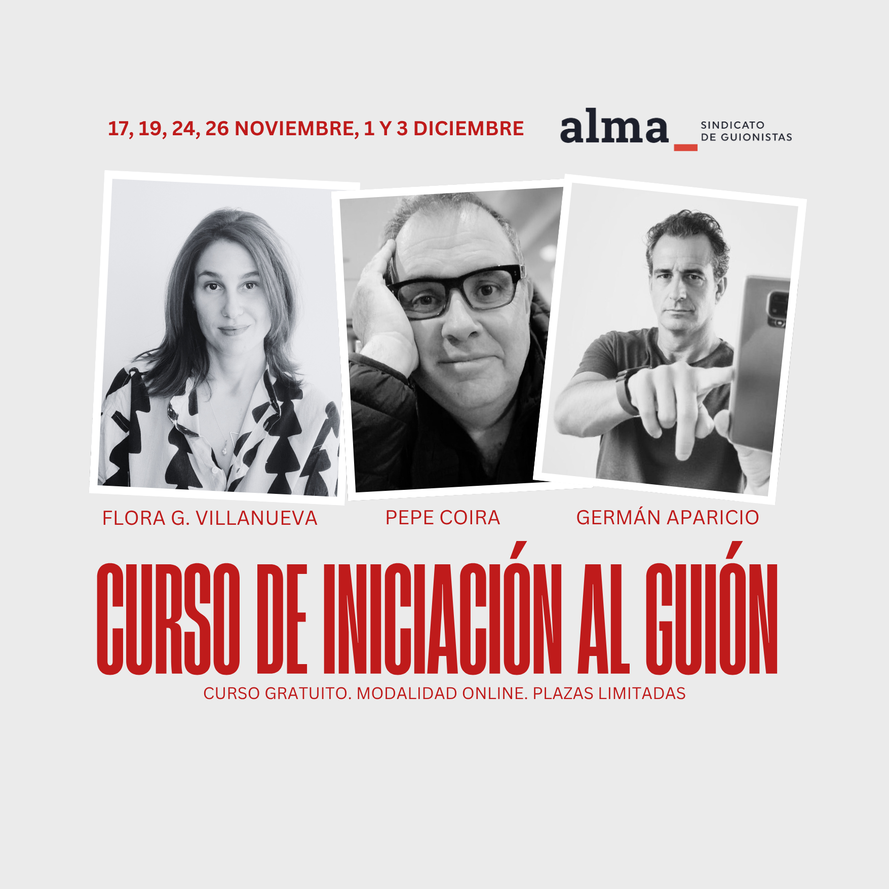 Curso ALMA de iniciación al guión